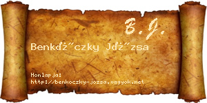 Benkóczky Józsa névjegykártya